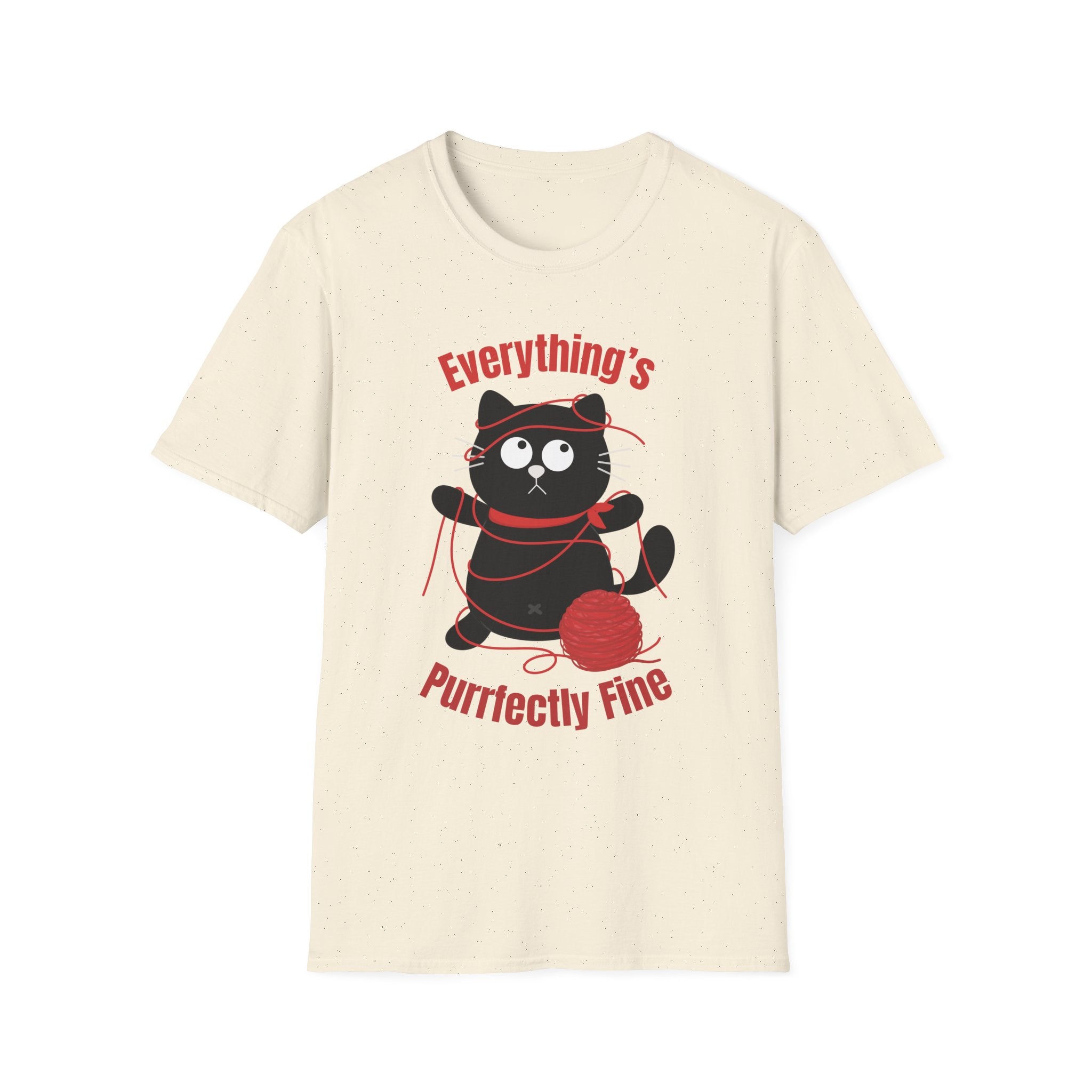 Everythings Purrfectly Fine Shirt, Funny Cat Graphic Tee, Everythings Fine Shirt, Unisex Softstyle T-Shirt