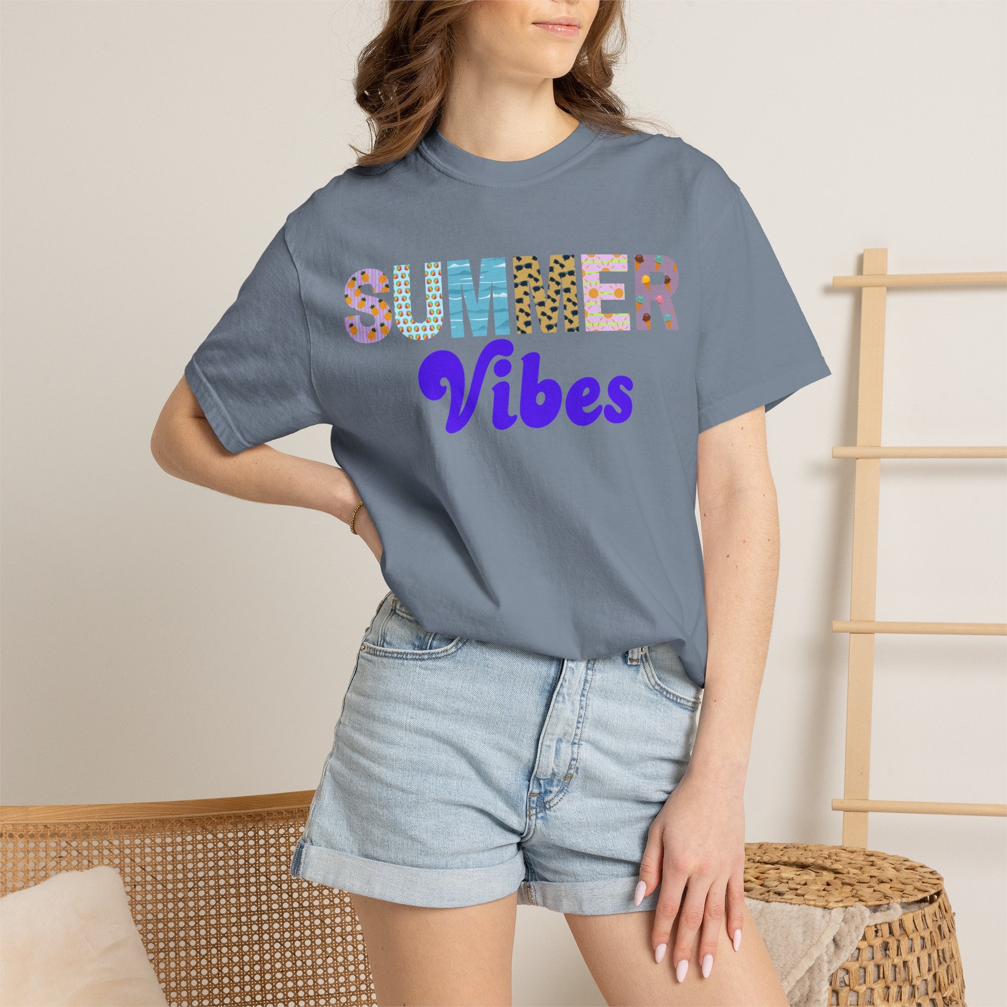 Comfort Colors Summer Vibes Tshirt, Trendy Summer Shirt, Summer Shirt, Beach Tee, 2026 Trendy Women's Shirt, Unisex Garment-Dyed T-shirt