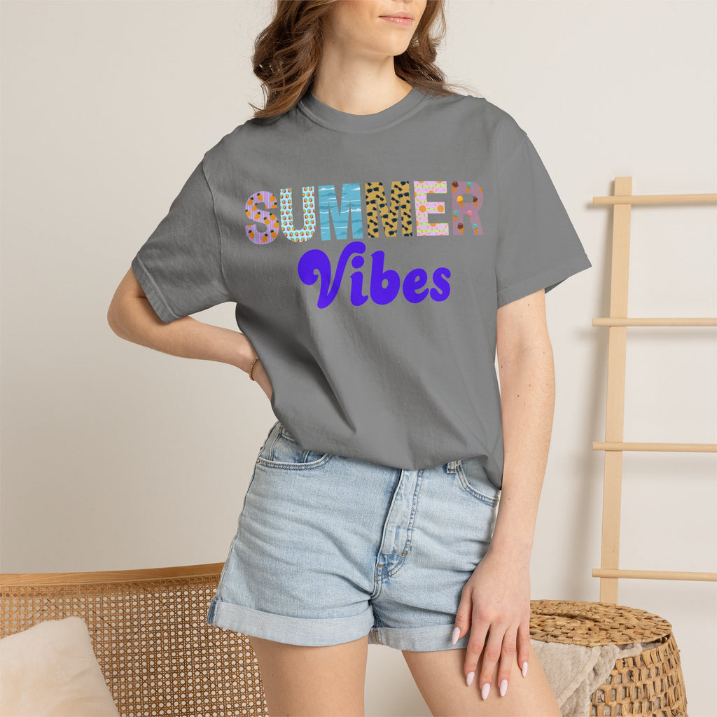 Comfort Colors Summer Vibes Tshirt, Trendy Summer Shirt, Summer Shirt, Beach Tee, 2026 Trendy Women's Shirt, Unisex Garment-Dyed T-shirt
