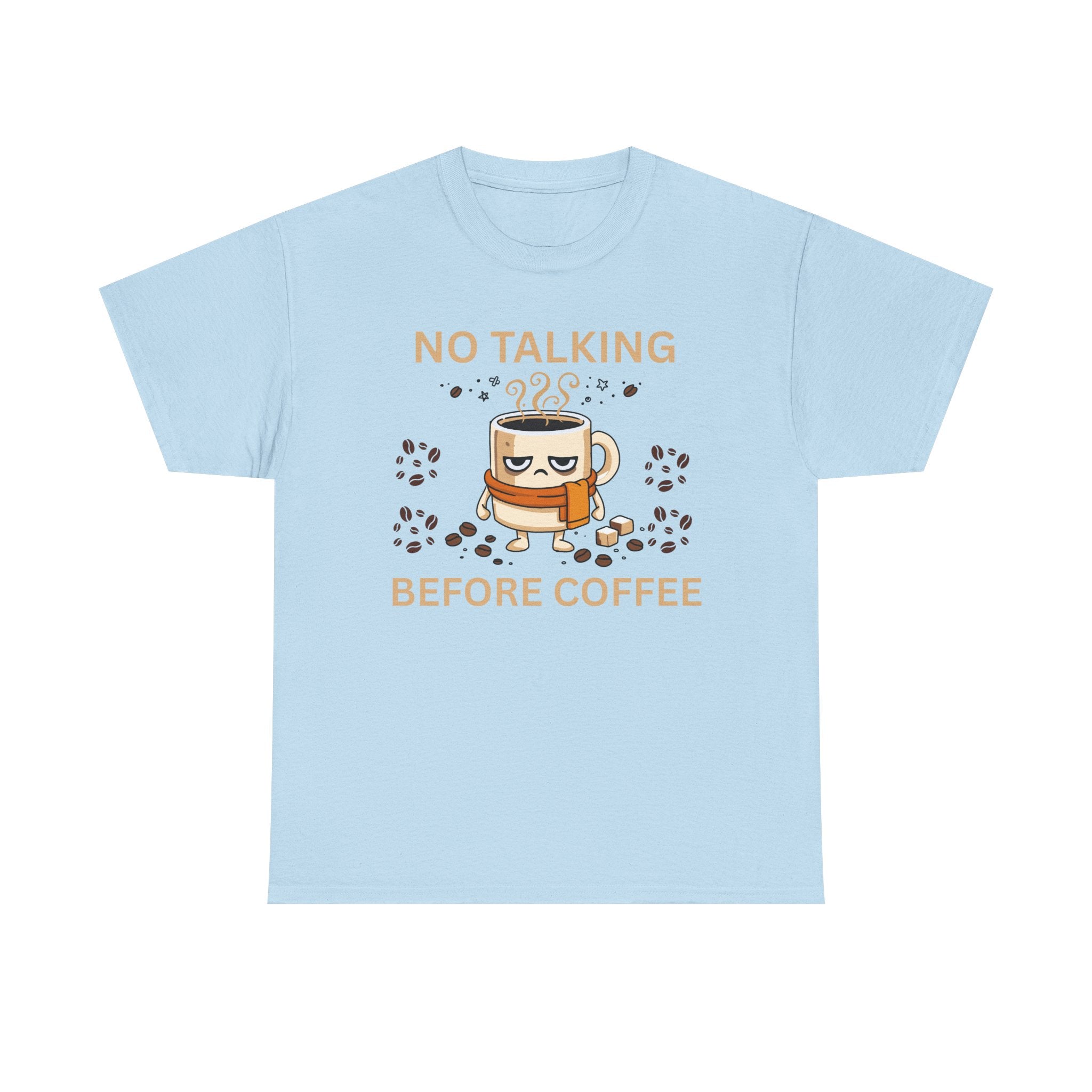 No Talking Before Coffee Shirt, Funny Graphic Tee, Unisex Heavy Cotton Tee