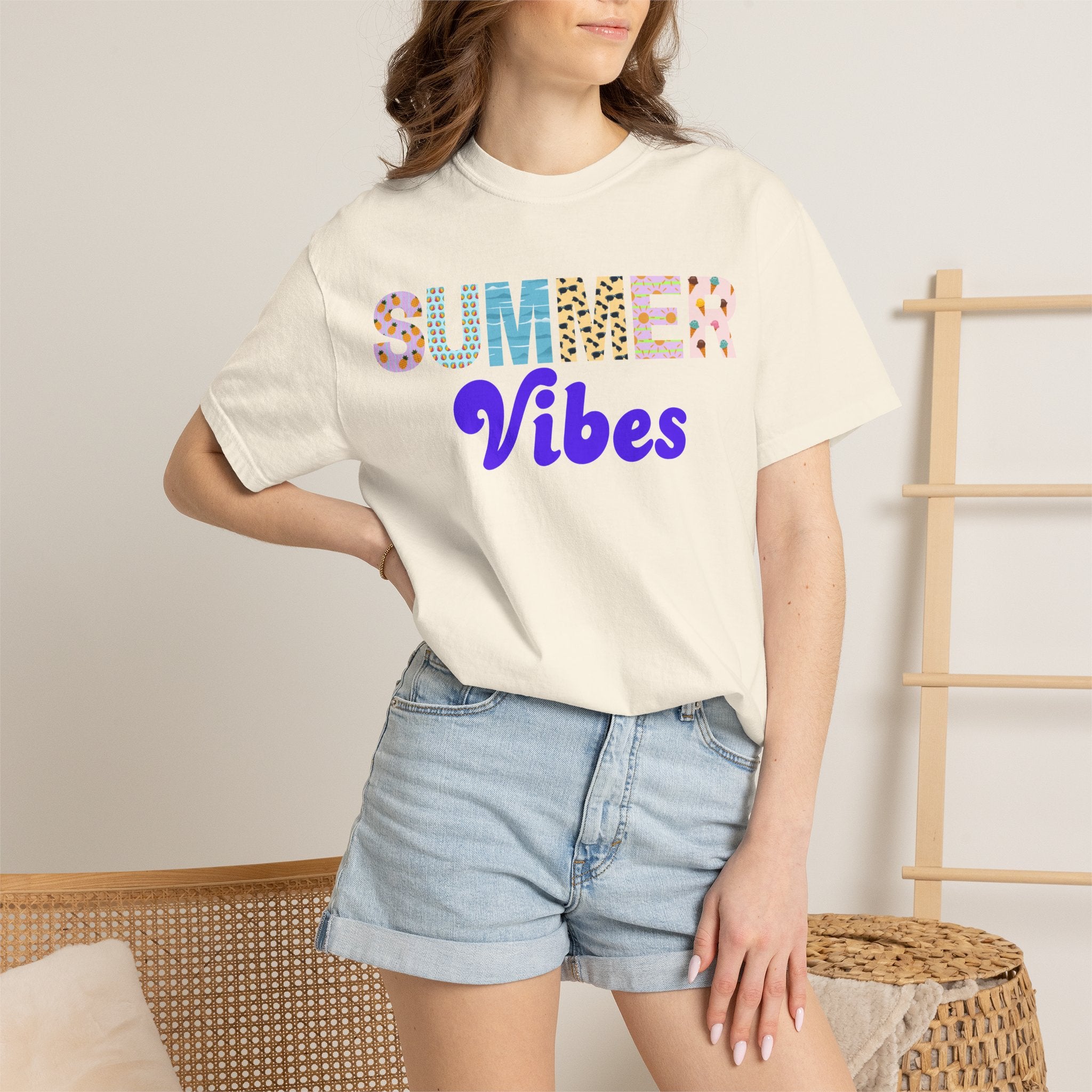 Comfort Colors Summer Vibes Tshirt, Trendy Summer Shirt, Summer Shirt, Beach Tee, 2026 Trendy Women's Shirt, Unisex Garment-Dyed T-shirt