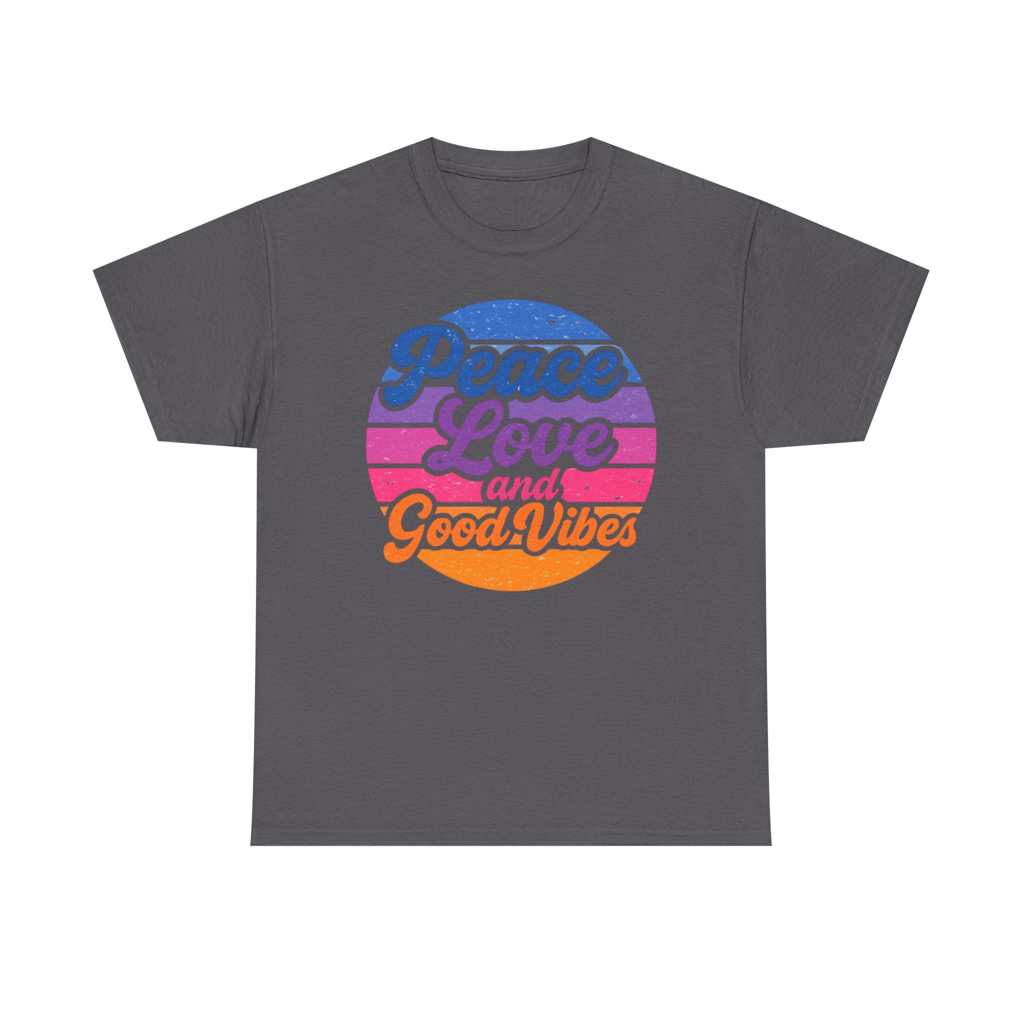 Peace Love And Vibes Shirt, Unisex Heavy Cotton Tee