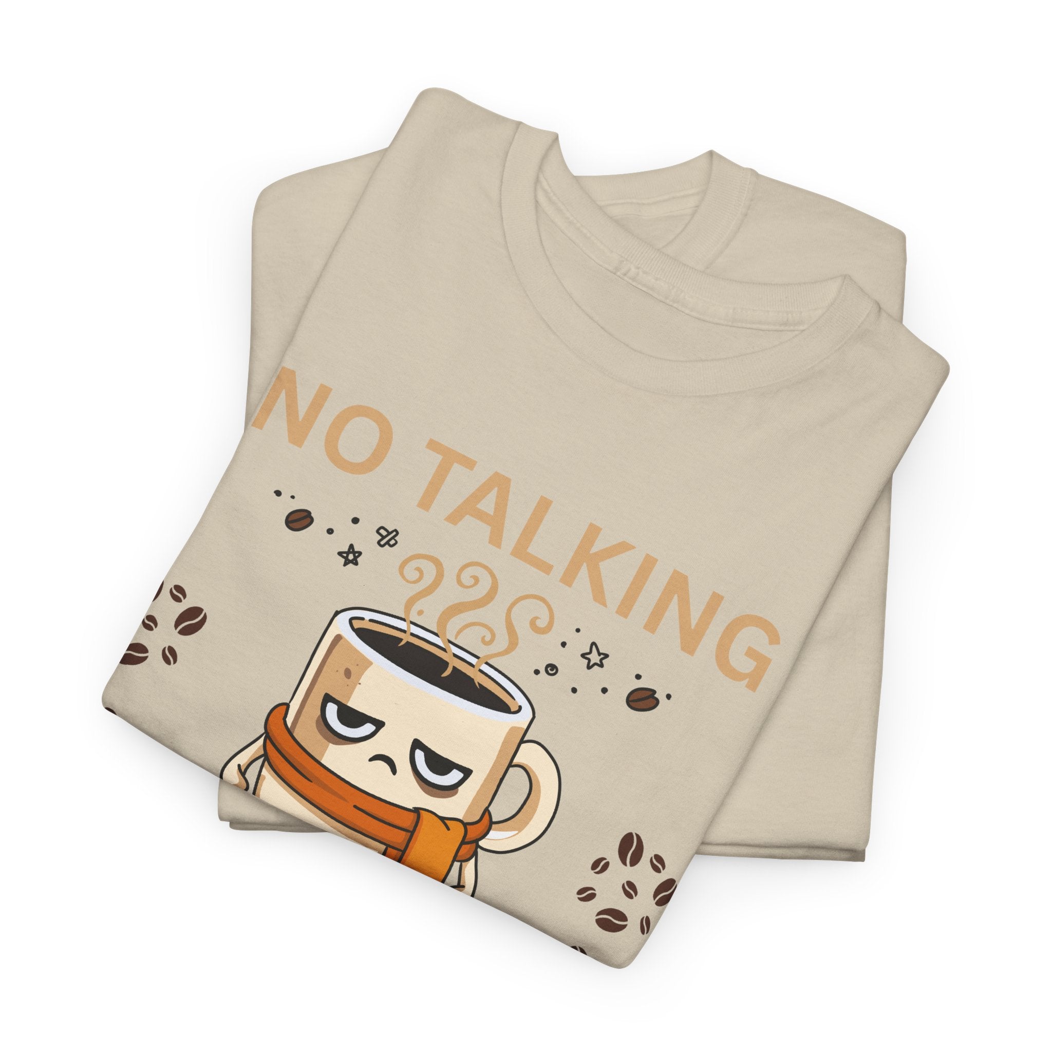 No Talking Before Coffee Shirt, Funny Graphic Tee, Unisex Heavy Cotton Tee
