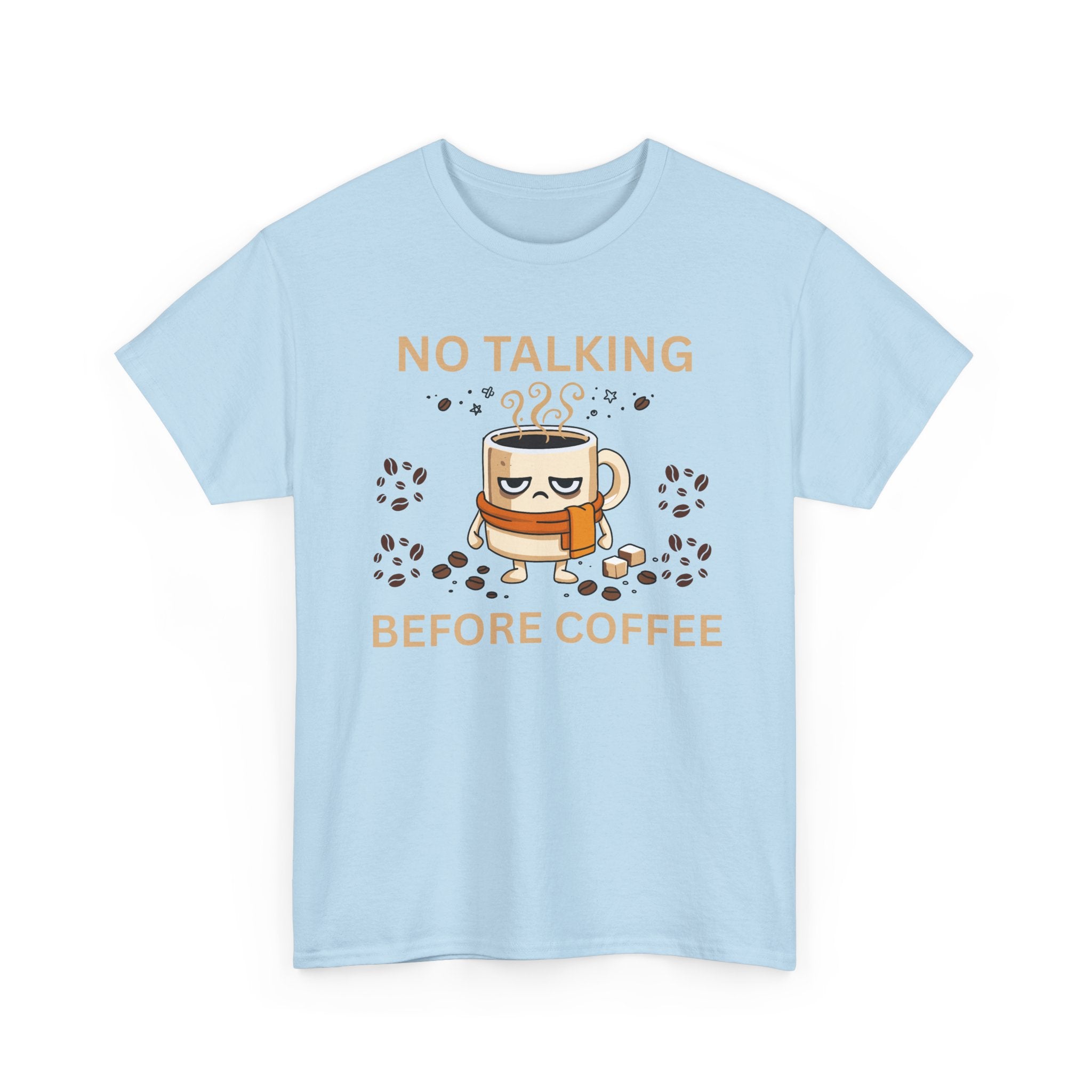 No Talking Before Coffee Shirt, Funny Graphic Tee, Unisex Heavy Cotton Tee