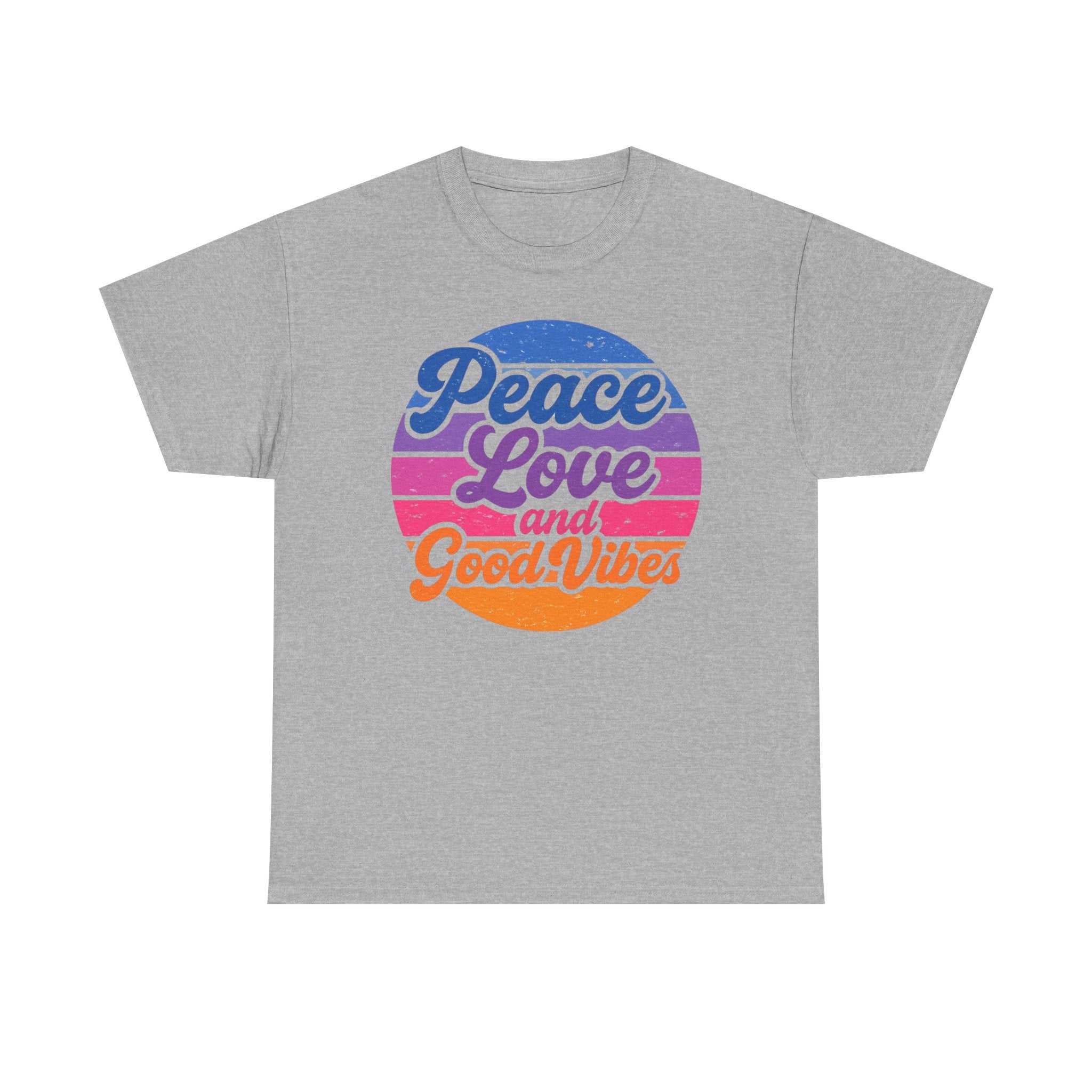 Peace Love And Vibes Shirt, Unisex Heavy Cotton Tee