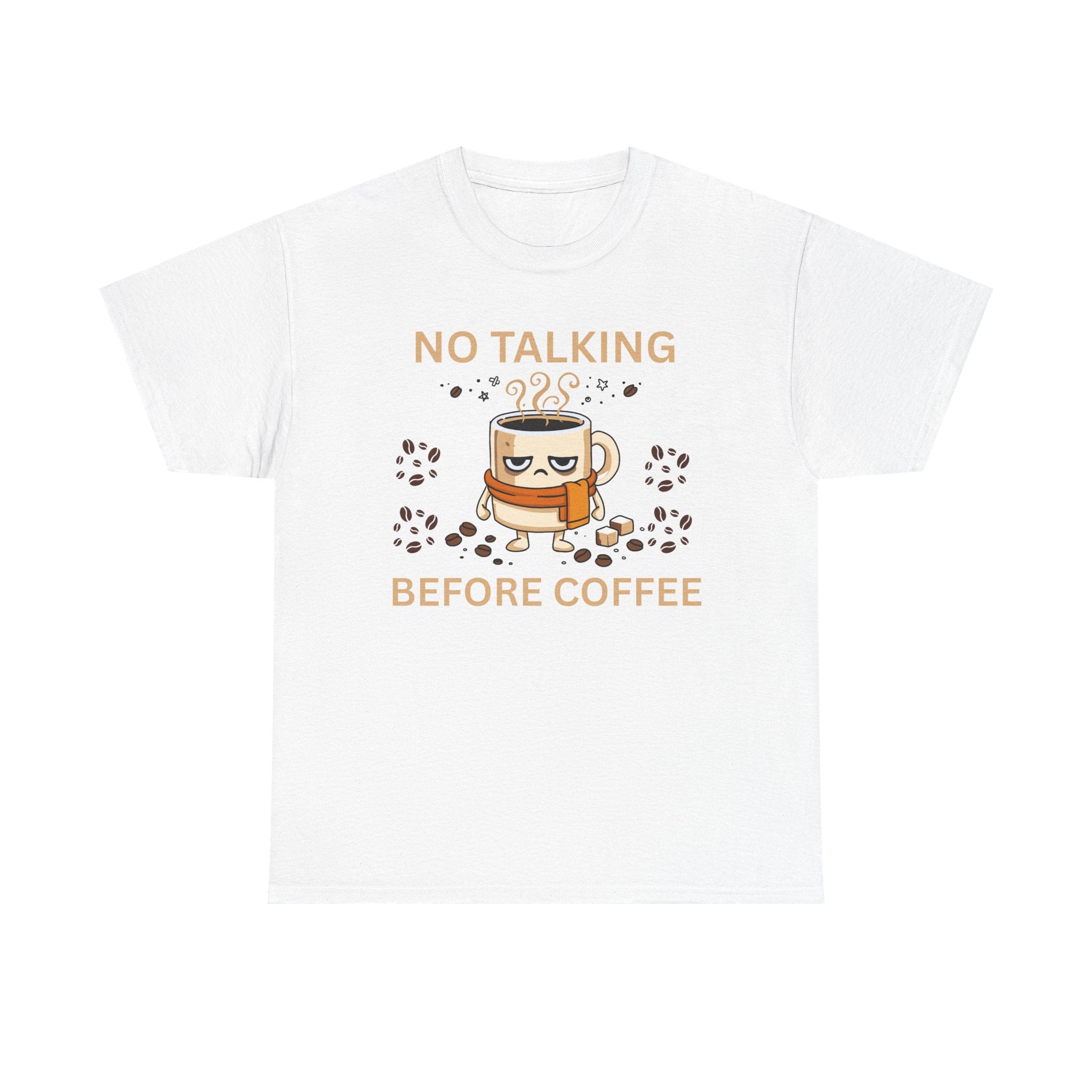 No Talking Before Coffee Shirt, Funny Graphic Tee, Unisex Heavy Cotton Tee