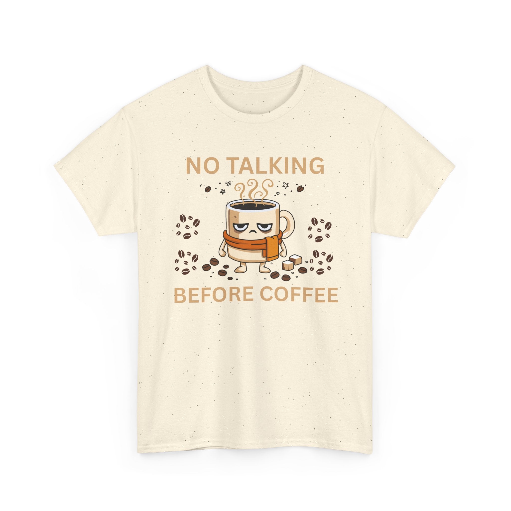 No Talking Before Coffee Shirt, Funny Graphic Tee, Unisex Heavy Cotton Tee