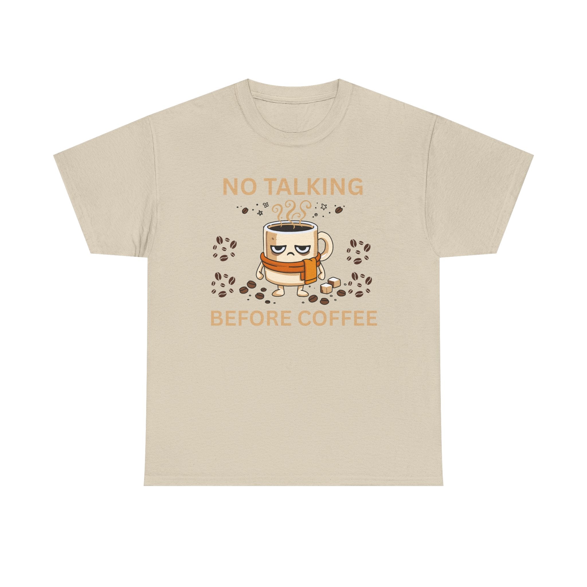No Talking Before Coffee Shirt, Funny Graphic Tee, Unisex Heavy Cotton Tee