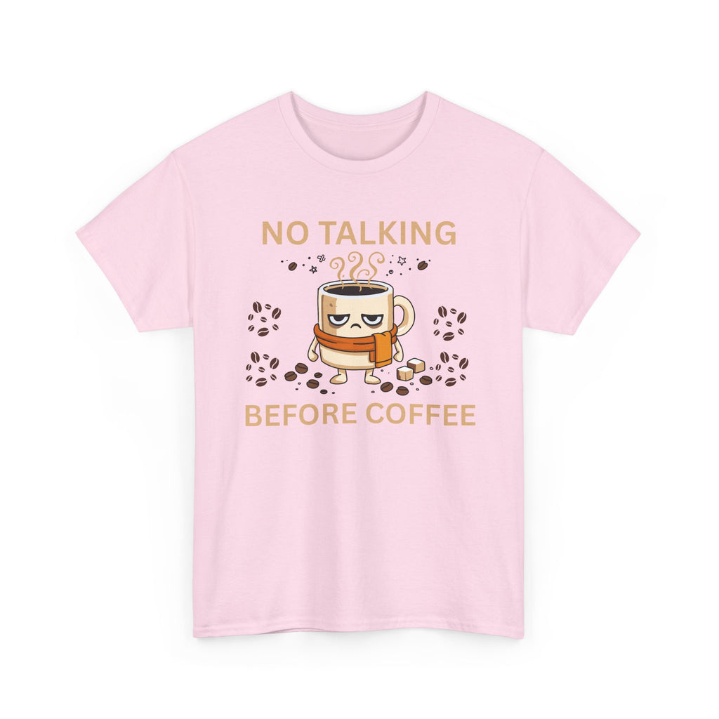 No Talking Before Coffee Shirt, Funny Graphic Tee, Unisex Heavy Cotton Tee