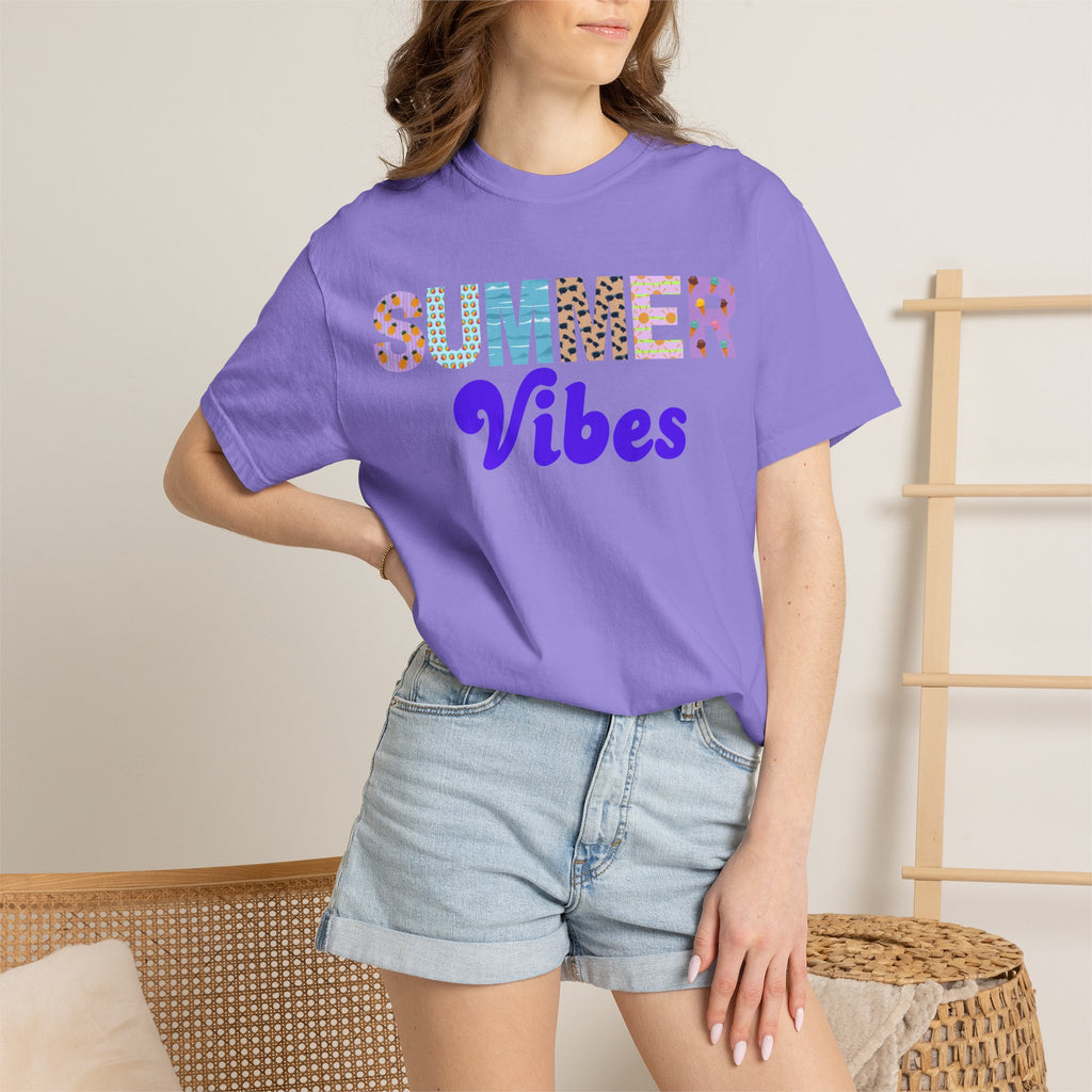 Comfort Colors Summer Vibes Tshirt, Trendy Summer Shirt, Summer Shirt, Beach Tee, 2026 Trendy Women's Shirt, Unisex Garment-Dyed T-shirt