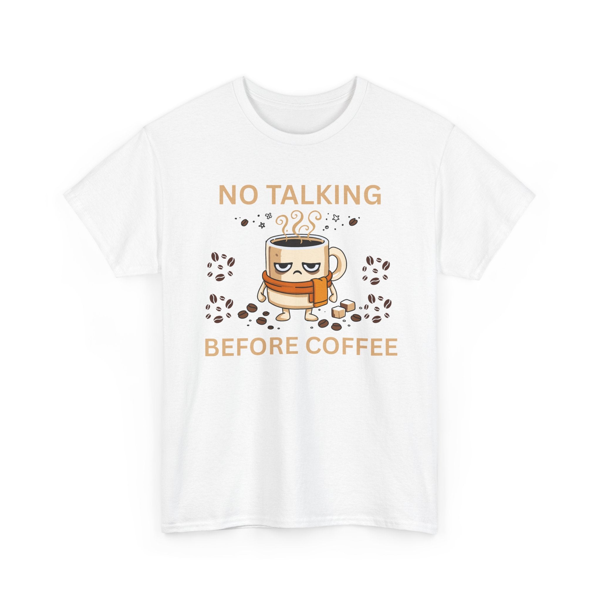 No Talking Before Coffee Shirt, Funny Graphic Tee, Unisex Heavy Cotton Tee