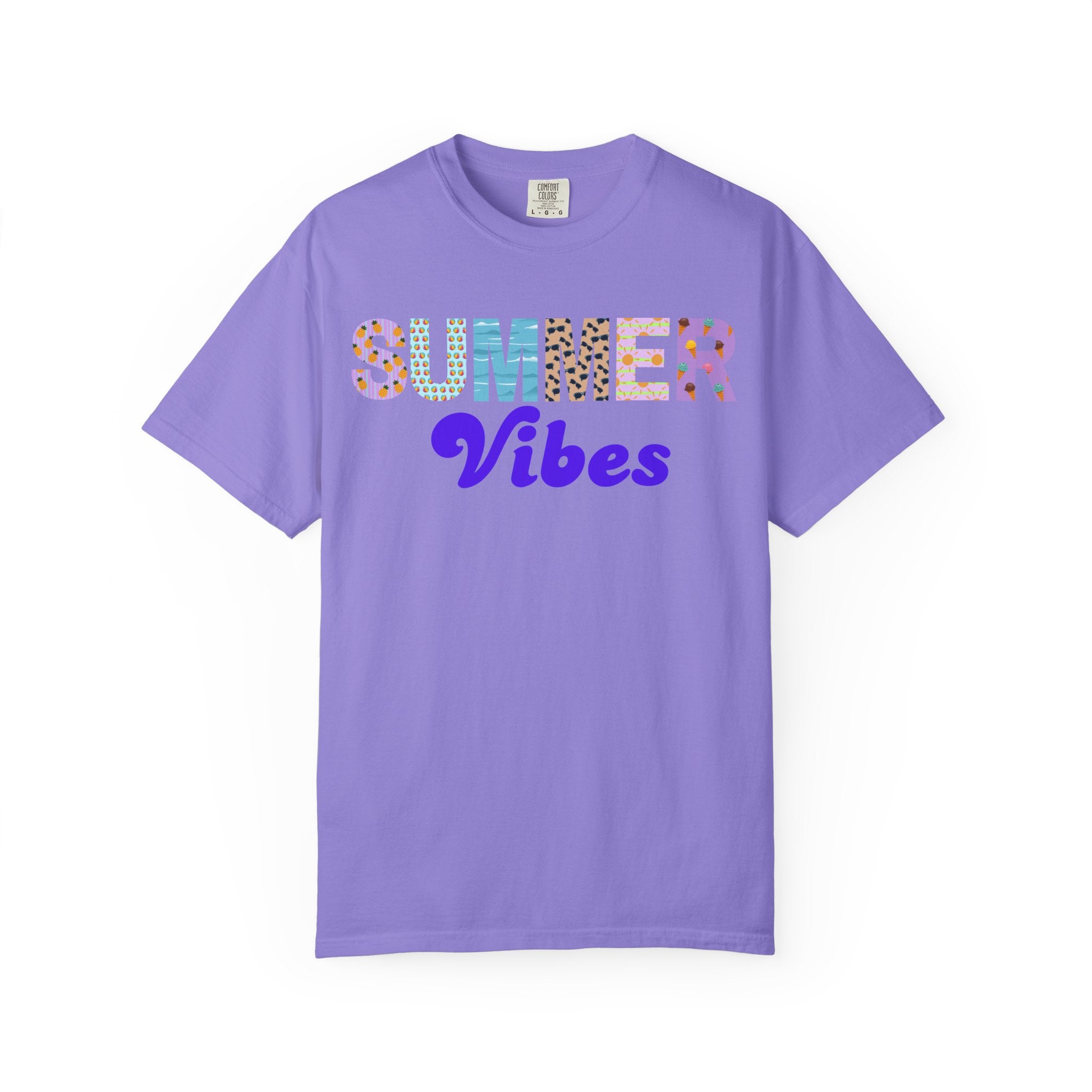 Comfort Colors Summer Vibes Tshirt, Trendy Summer Shirt, Summer Shirt, Beach Tee, 2026 Trendy Women's Shirt, Unisex Garment-Dyed T-shirt