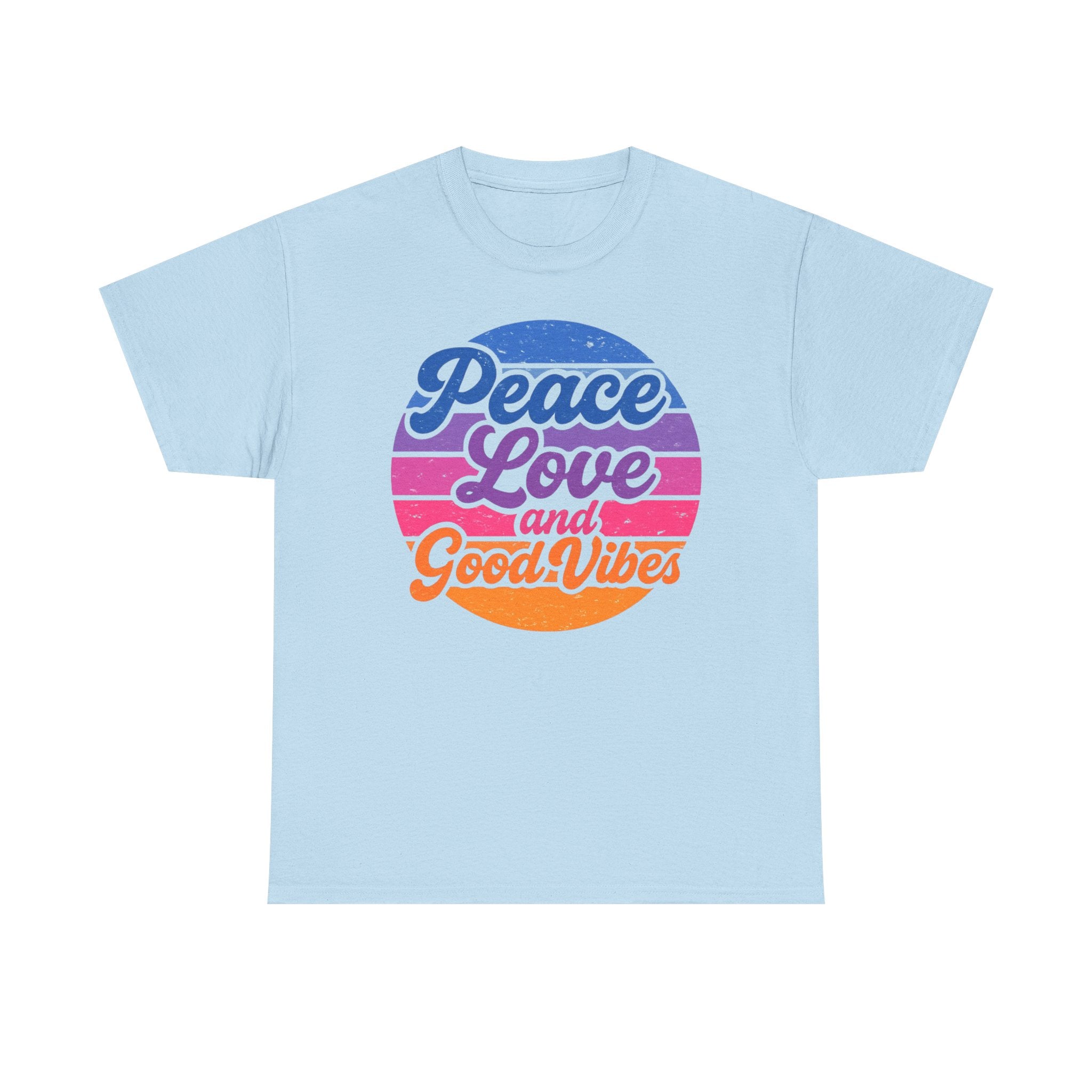 Peace Love And Vibes Shirt, Unisex Heavy Cotton Tee