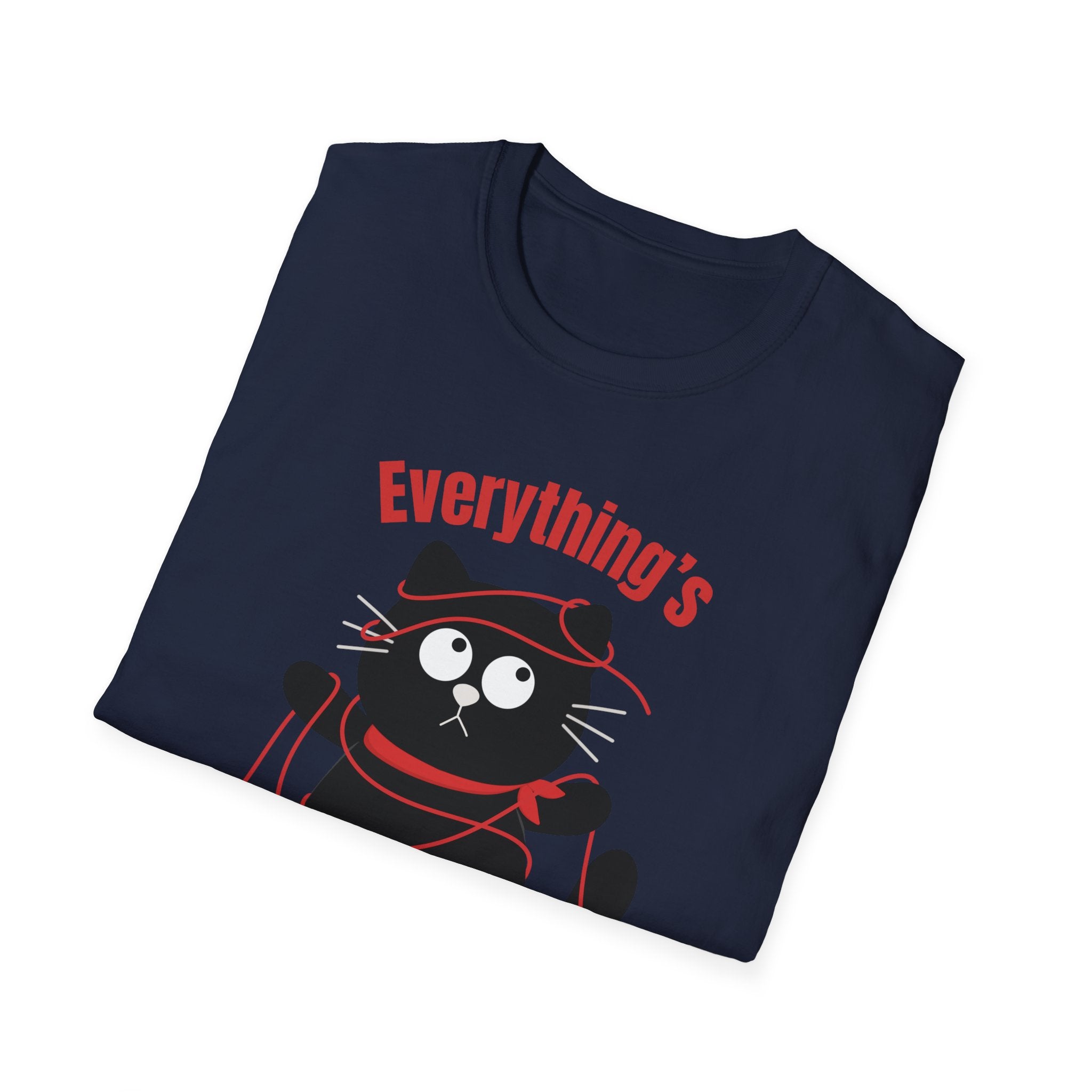 Everythings Purrfectly Fine Shirt, Funny Cat Graphic Tee, Everythings Fine Shirt, Unisex Softstyle T-Shirt