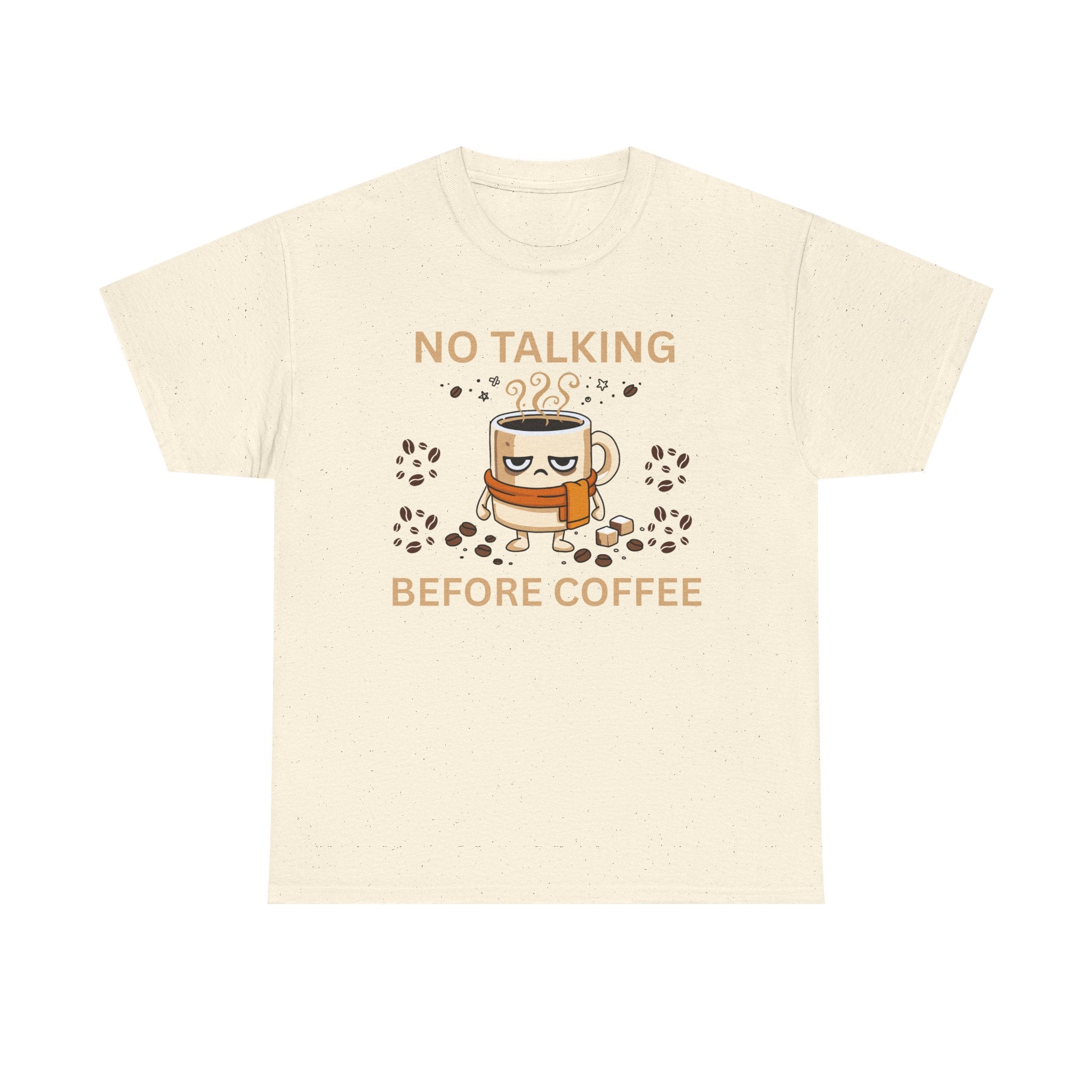 No Talking Before Coffee Shirt, Funny Graphic Tee, Unisex Heavy Cotton Tee