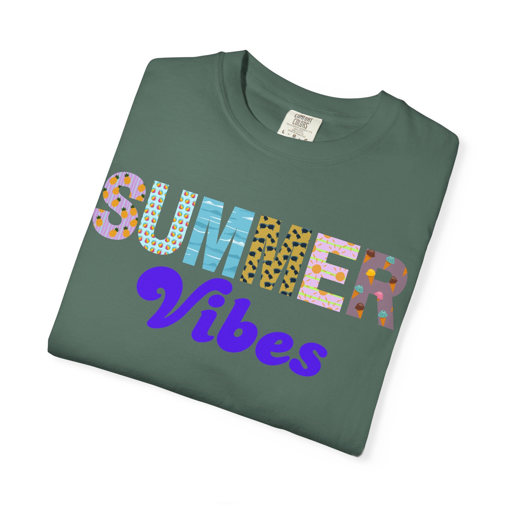Comfort Colors Summer Vibes Tshirt, Trendy Summer Shirt, Summer Shirt, Beach Tee, 2026 Trendy Women's Shirt, Unisex Garment-Dyed T-shirt