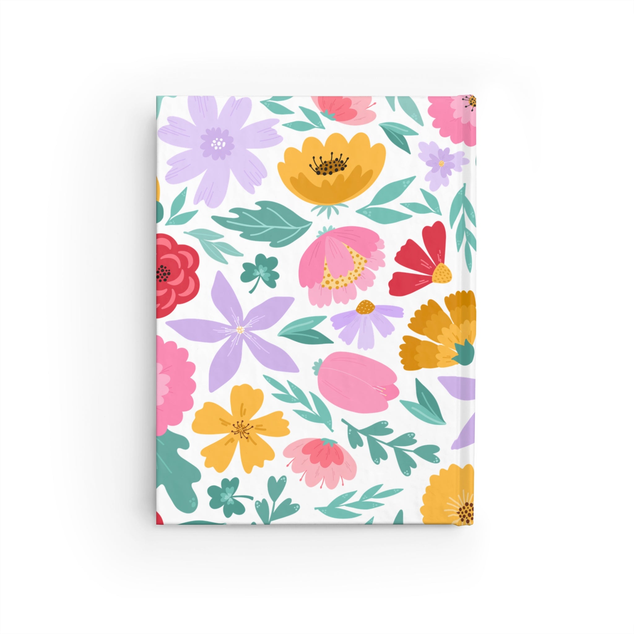 Personalized Journal With Floral Cover, Ruled Line Journal With Personalizable Text