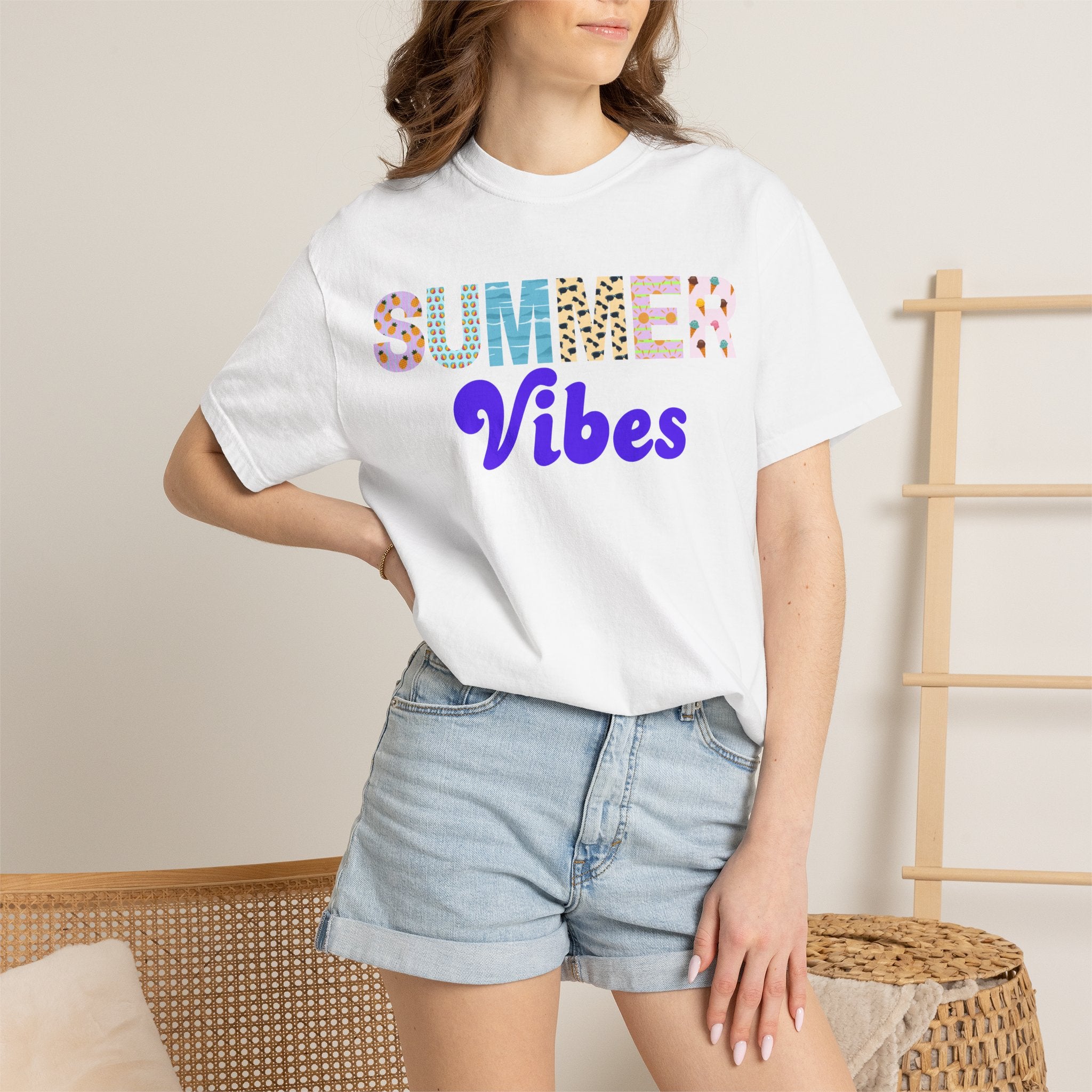 Comfort Colors Summer Vibes Tshirt, Trendy Summer Shirt, Summer Shirt, Beach Tee, 2026 Trendy Women's Shirt, Unisex Garment-Dyed T-shirt