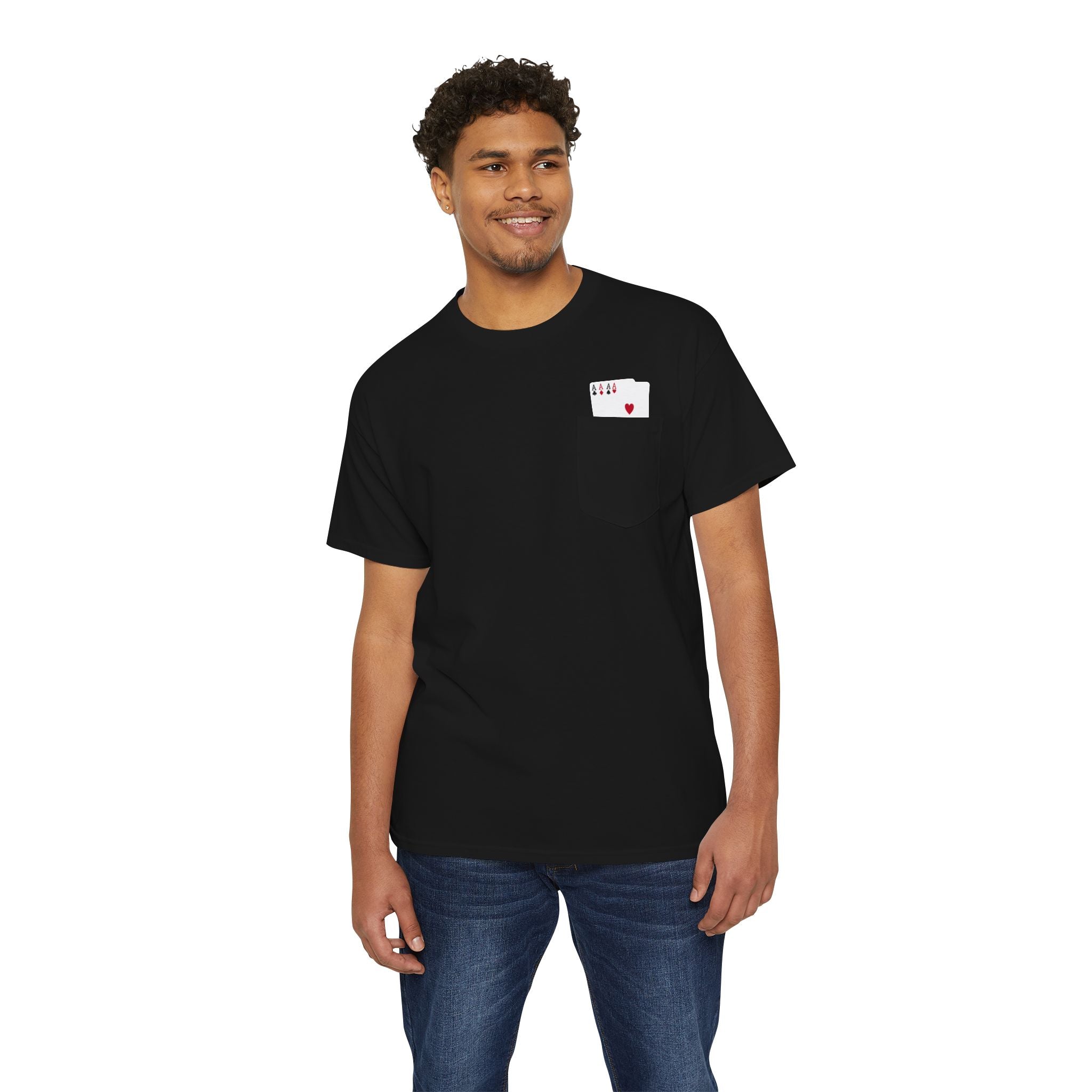 Poker Cards In The Pocket Shirt, Unisex Heavy Cotton Pocket Tee