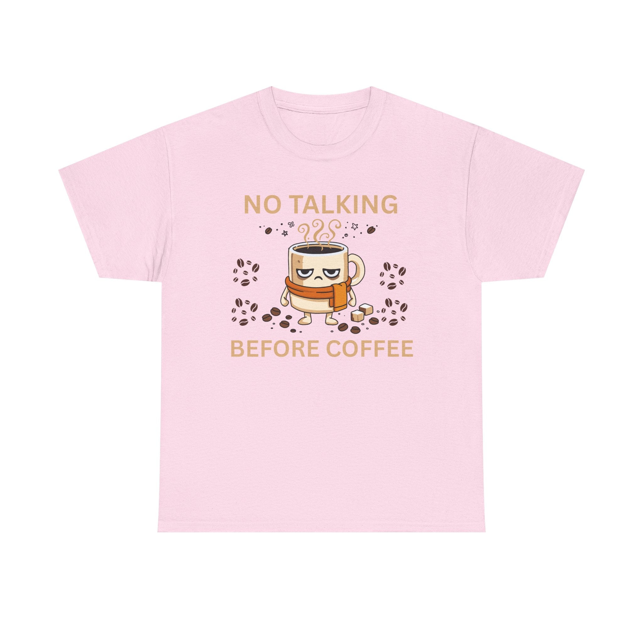No Talking Before Coffee Shirt, Funny Graphic Tee, Unisex Heavy Cotton Tee