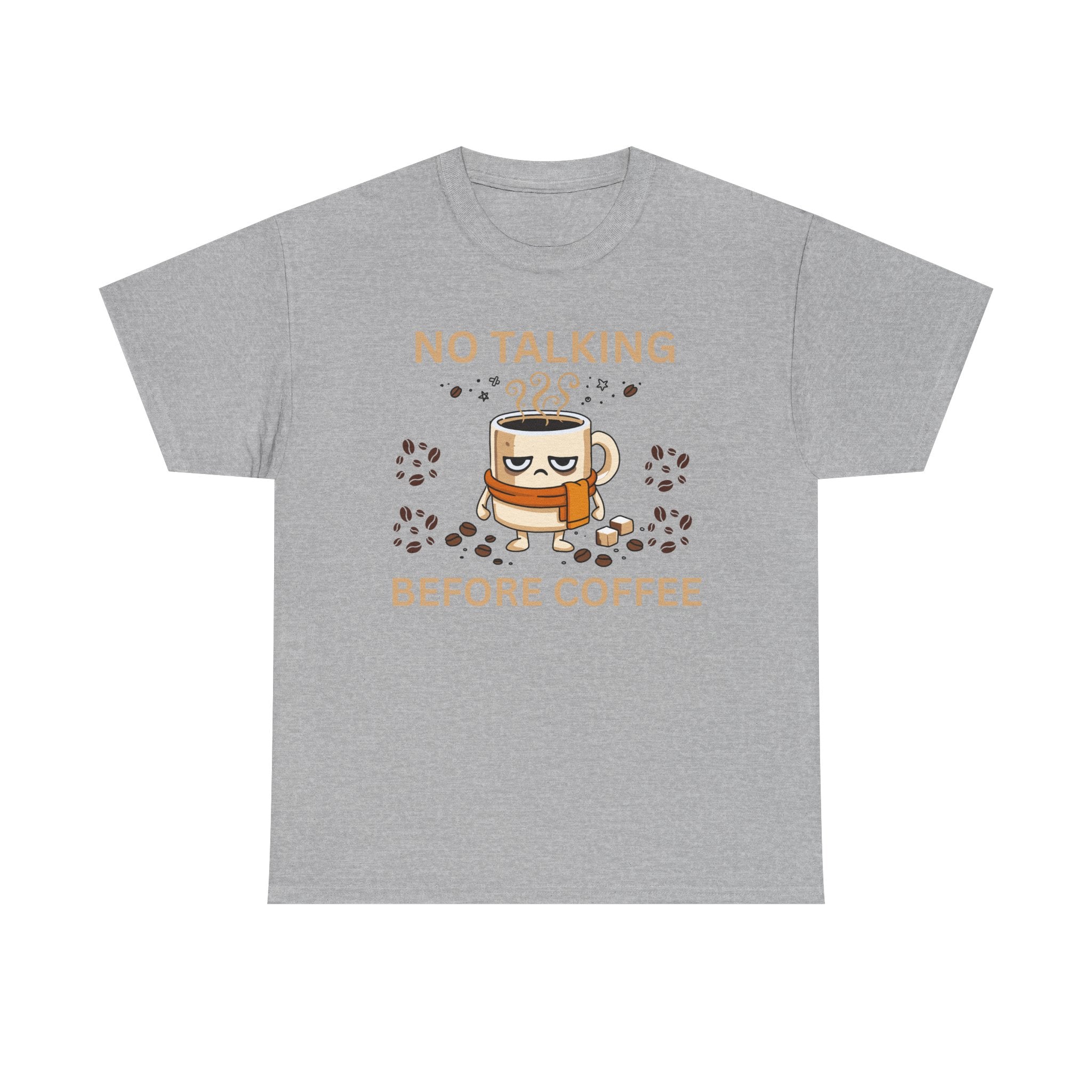 No Talking Before Coffee Shirt, Funny Graphic Tee, Unisex Heavy Cotton Tee