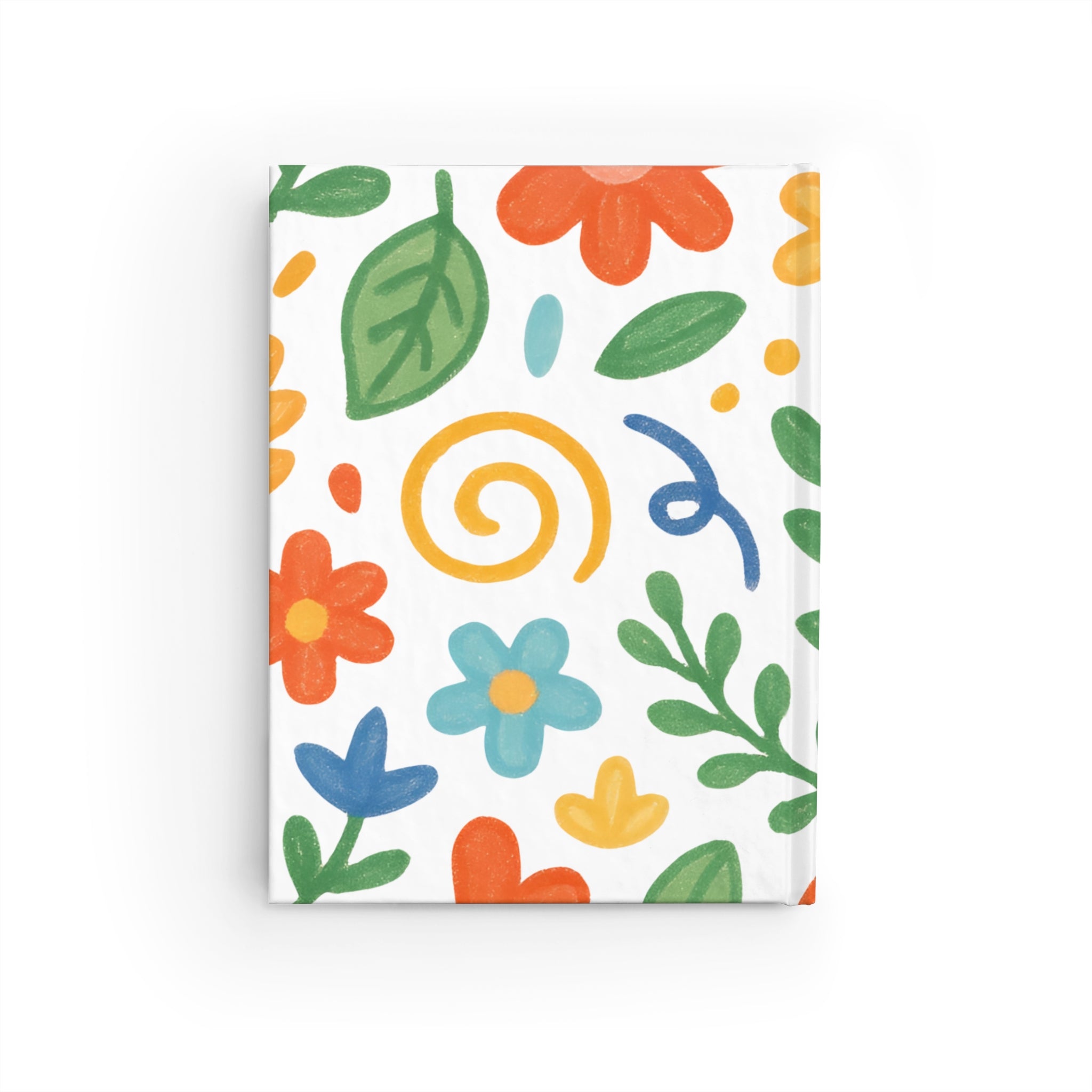 Personalized Journal With Floral Cover, Ruled Line Journal With Personalizable Text
