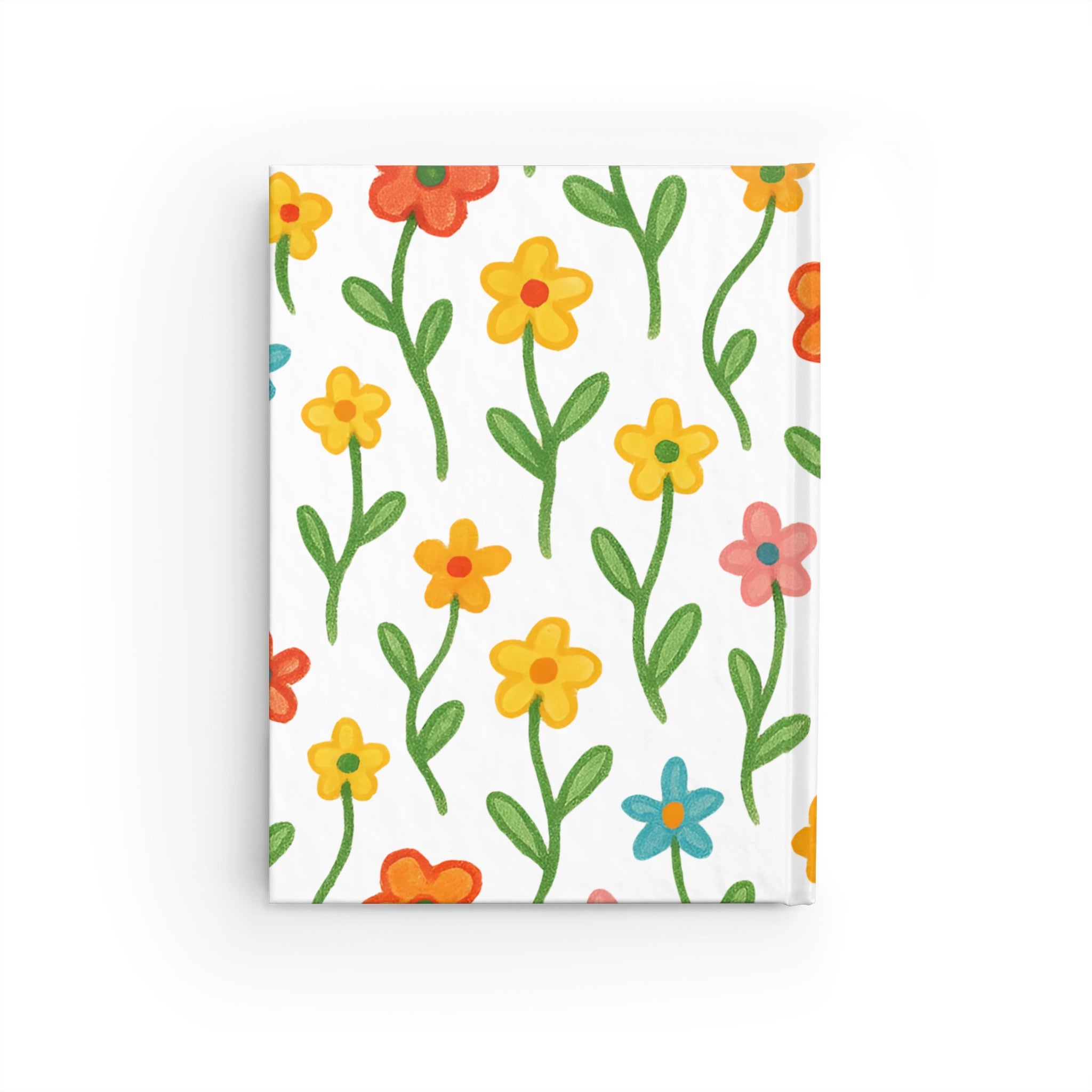 Personalized Journal With Floral Cover, Ruled Line Journal With Personalizable Text