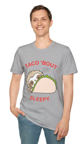 Taco Bout Sleepy Sloth Unisex Softstyle T-Shirt