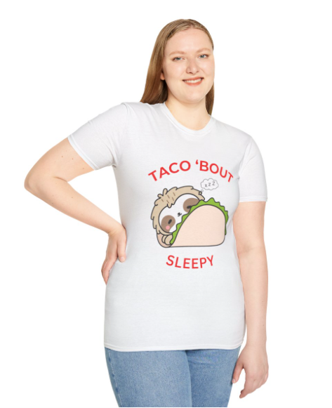 Taco Bout Sleepy Sloth Unisex Softstyle T-Shirt